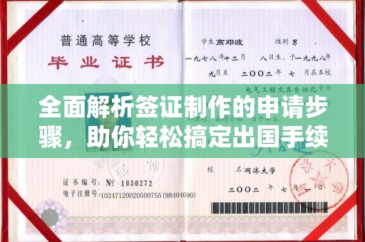 杉林全面解析签证制作的申请步骤，助你轻松搞定出国手续