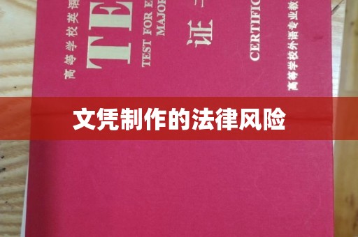 杉林文凭制作的法律风险