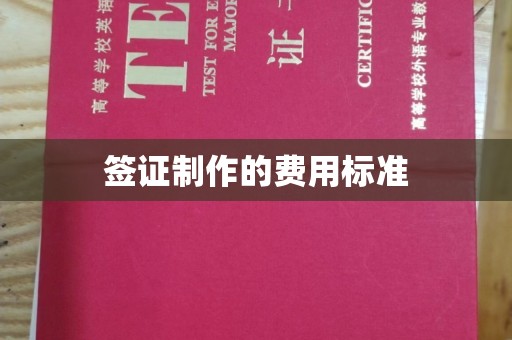 杉林签证制作的费用标准