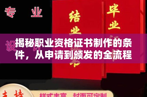 杉林揭秘职业资格证书制作的条件，从申请到颁发的全流程解析