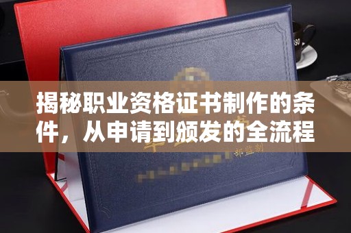 杉林揭秘职业资格证书制作的条件，从申请到颁发的全流程解析